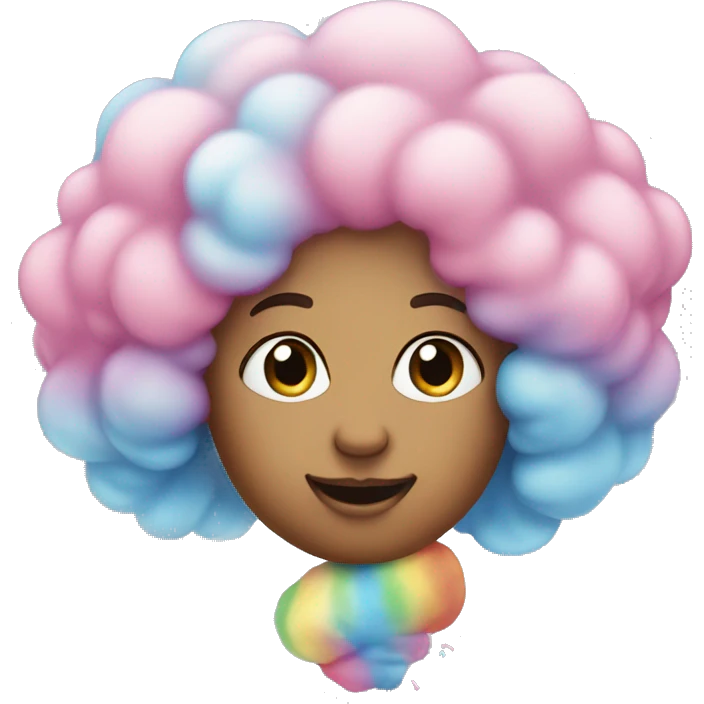 Rainbow cottoncandy emoji