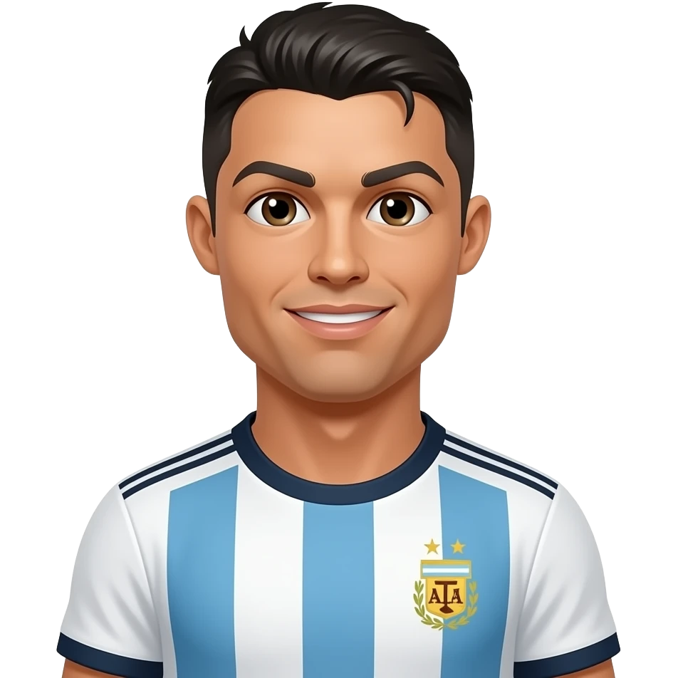 Ronaldo in an Argentina emoji