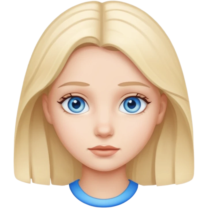 Blue eyed girl emoji
