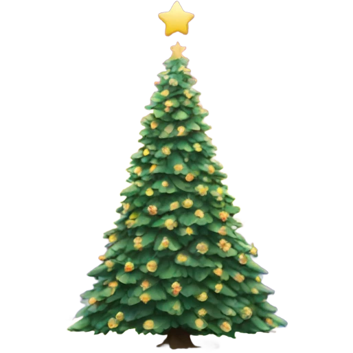 christmas tree in the snow sunset emoji