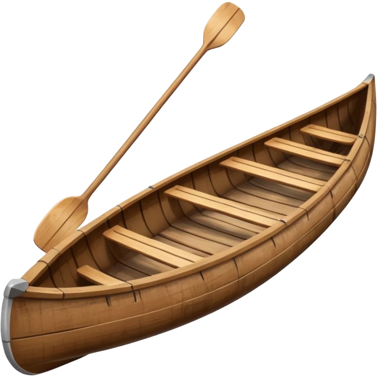 Wooden canoe with paddles emoji