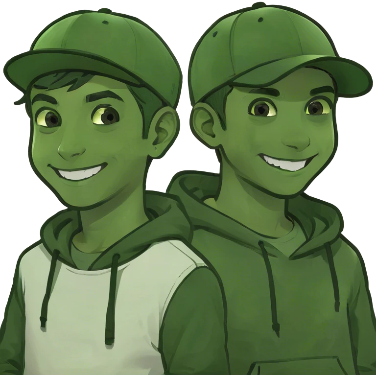 smiling boys in casual outfits emoji