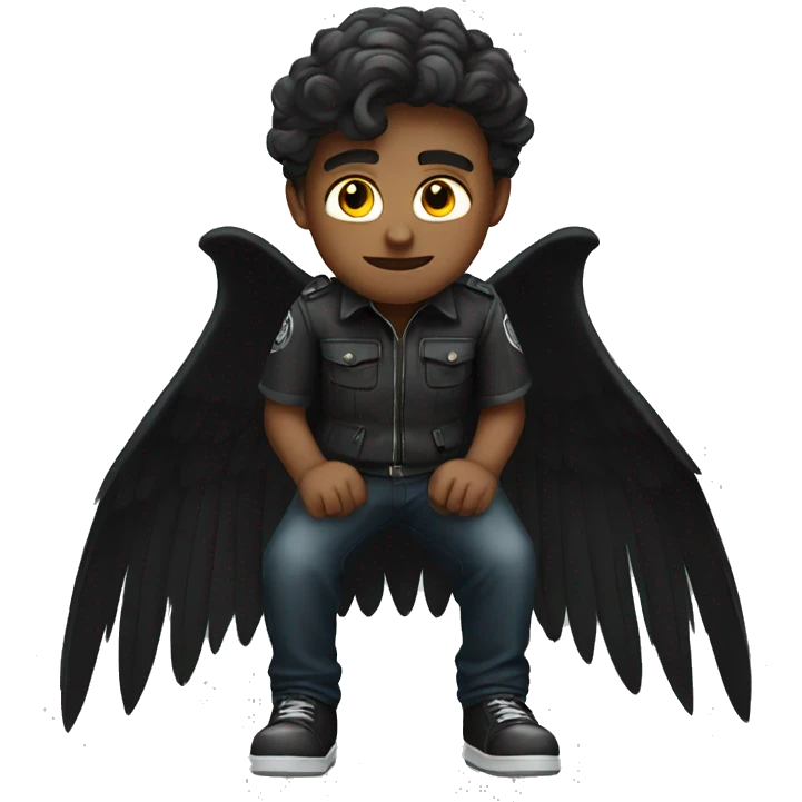 falling dark angel male emoji