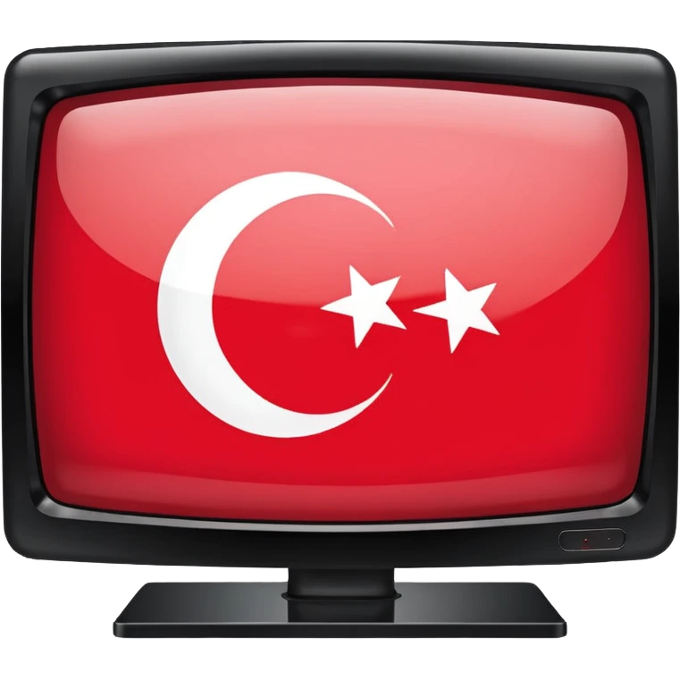TV screen with the Turkish flag inside emoji