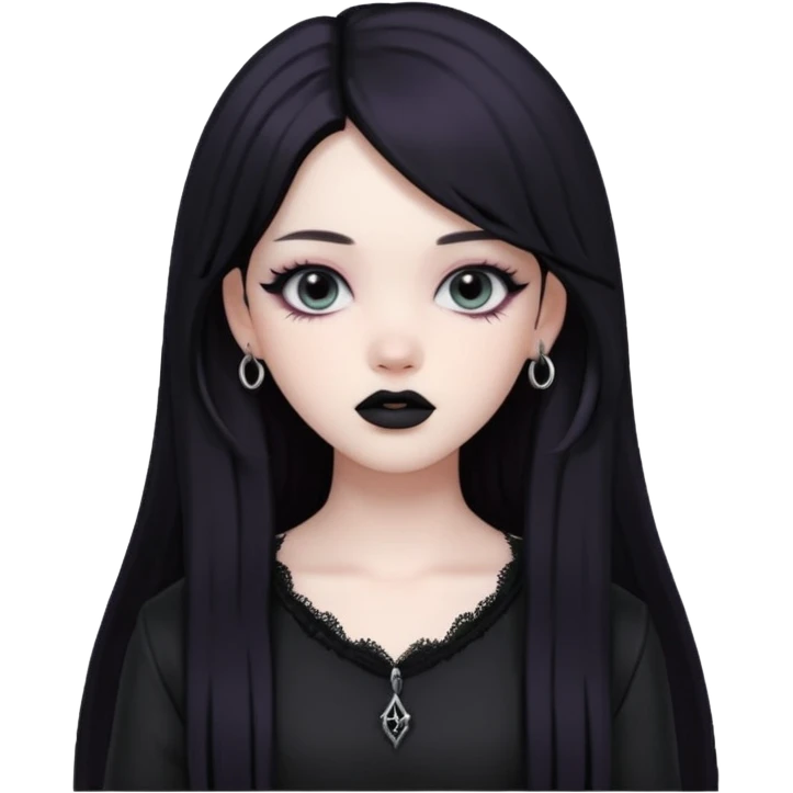 realistic 3d soft blackpink goth  emoji