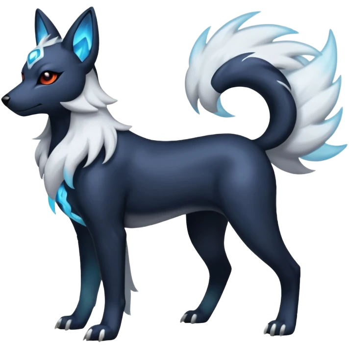 Translucent Magnificent Houndour-Absol-Zorua-Umbreon-fusion (full body) emoji
