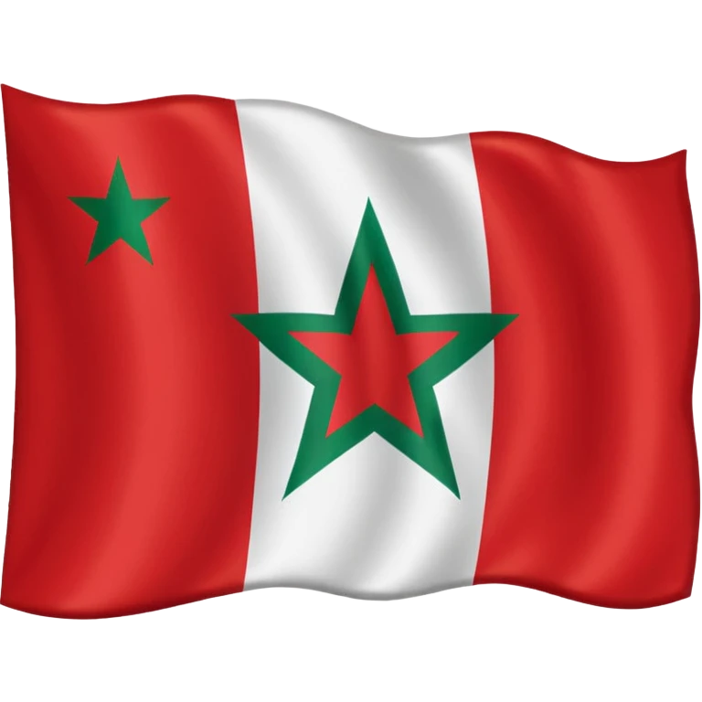 morocco flag with david star instead of 5 branch star emoji