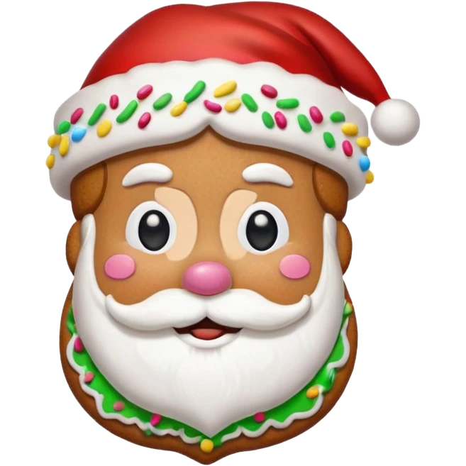 santa gingerbread emoji