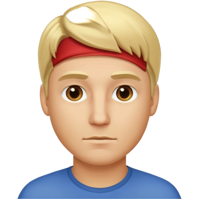 Blonde man playing smart emoji