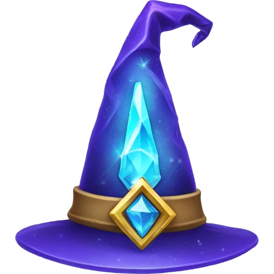crystal wizard hat emoji