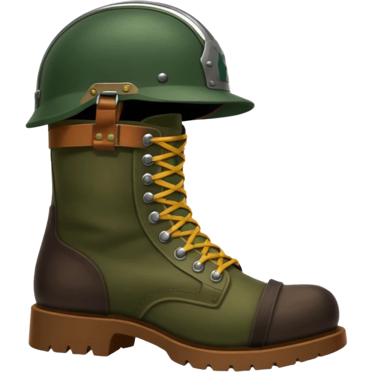 Military boots helmet criss emoji
