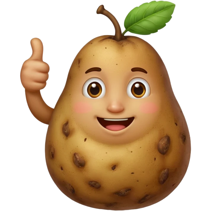 Make A potato doing thumbs up emoji