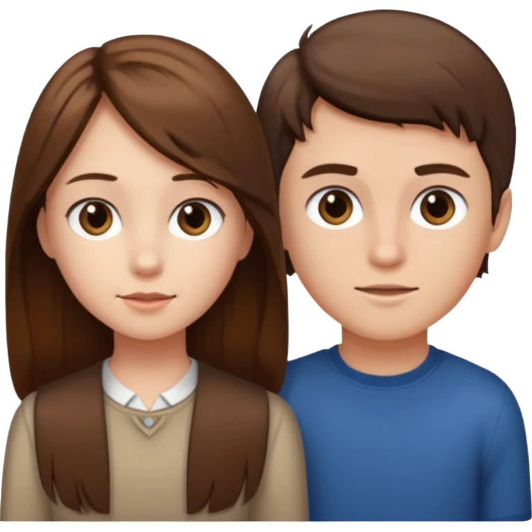 a girl and the boy behind her emoji