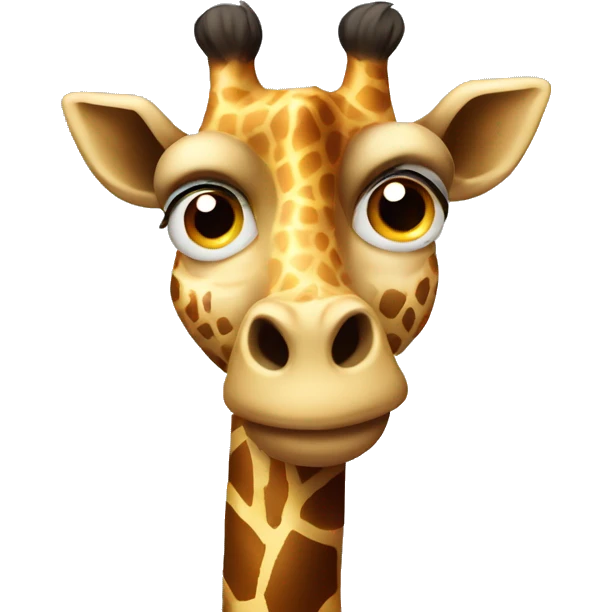 Angry giraffe with furrowed brows and gritted teeth. emoji