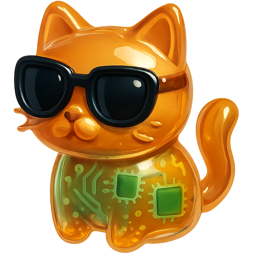 Cat wearing sunglasses emoji
