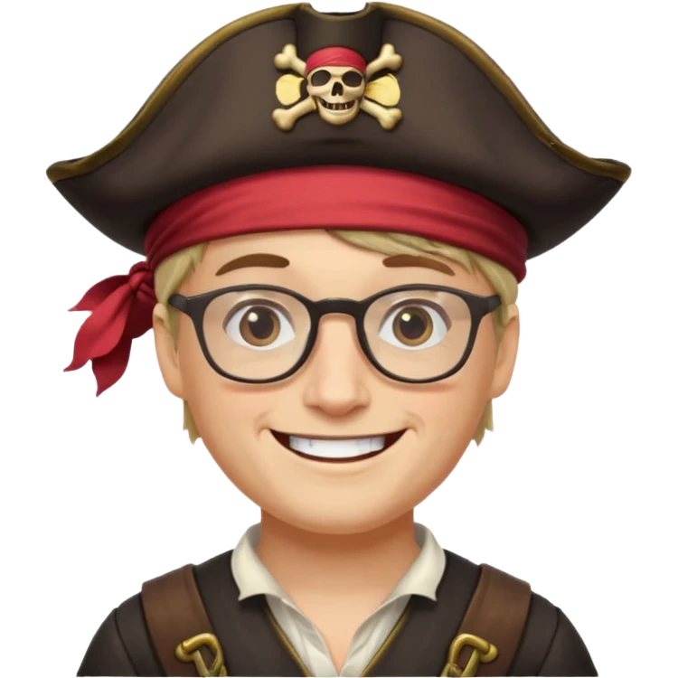 Pirate nerd emoji