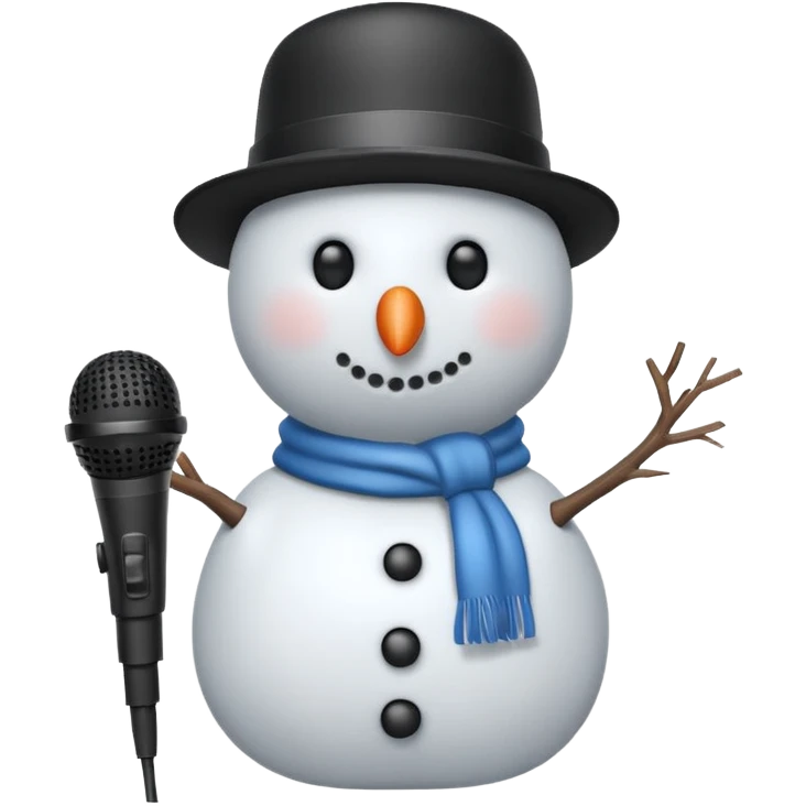 snowman with mic emoji