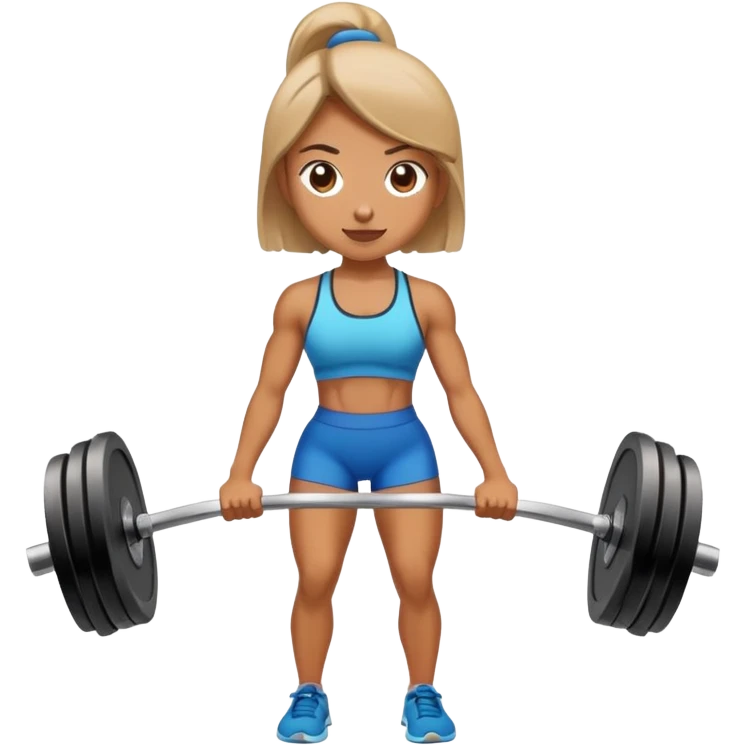 girl lifting weights emoji