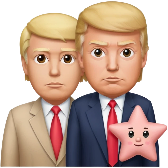 President trump + Patrick from sponge bob emoji