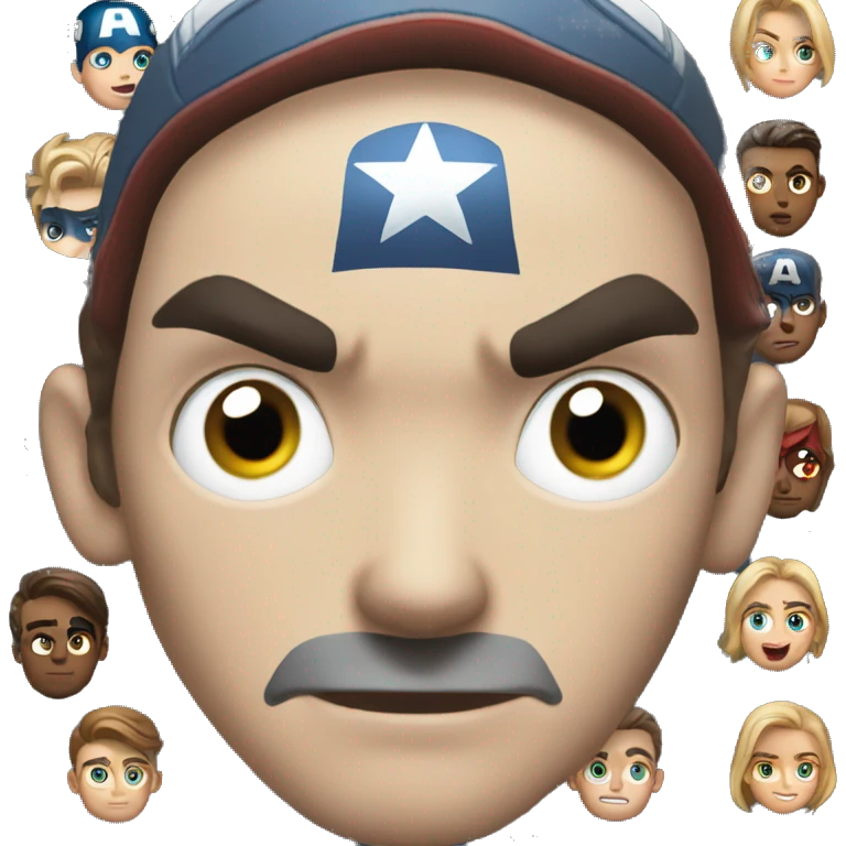 Captain America spiral eyes emoji