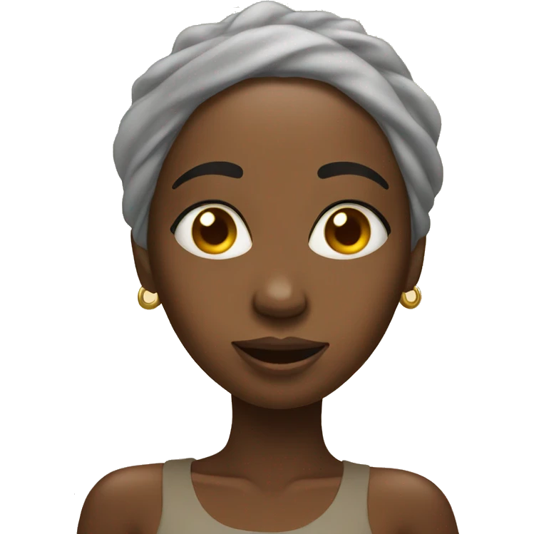 African woman in bathroom emoji