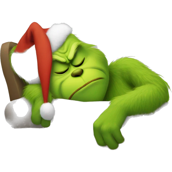 Grinch sleeping emoji