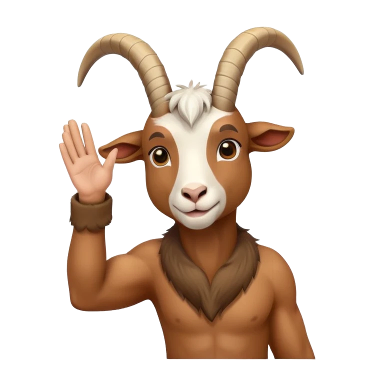 Goat saluting emoji