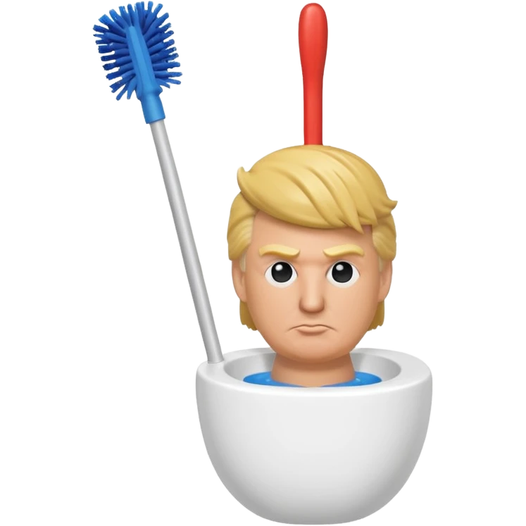 a donald trump toilet brush emoji