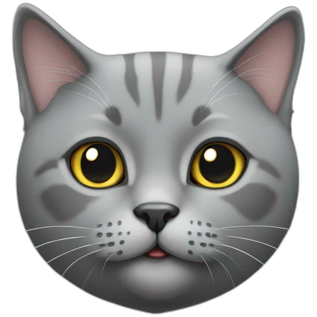 cute gray british cat emoji