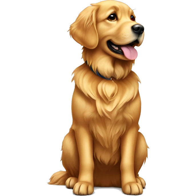 Golden retriever sitting emoji
