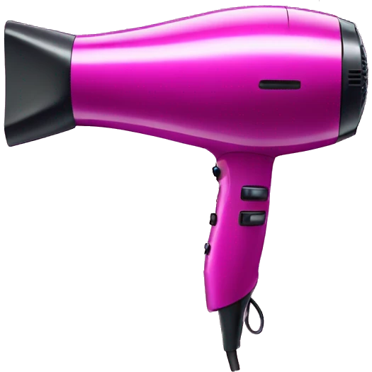 Realistic magenta hair dryer isolated  emoji