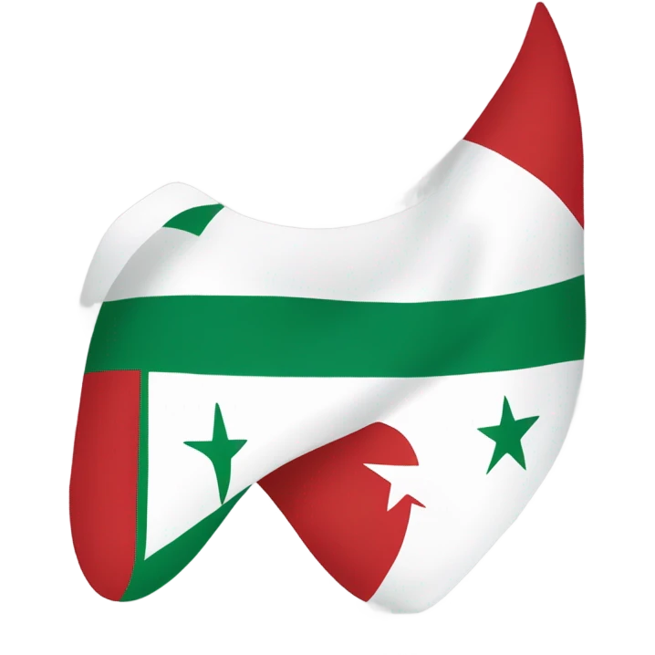 Half Morocco half Algeria flag emoji