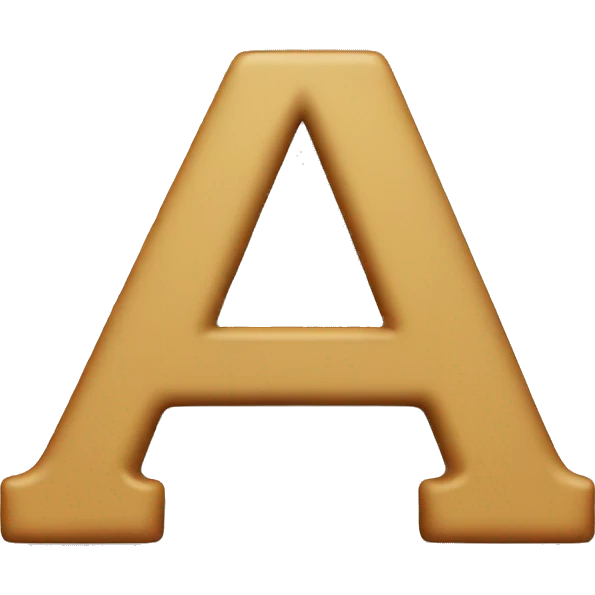 big letter "A" emoji
