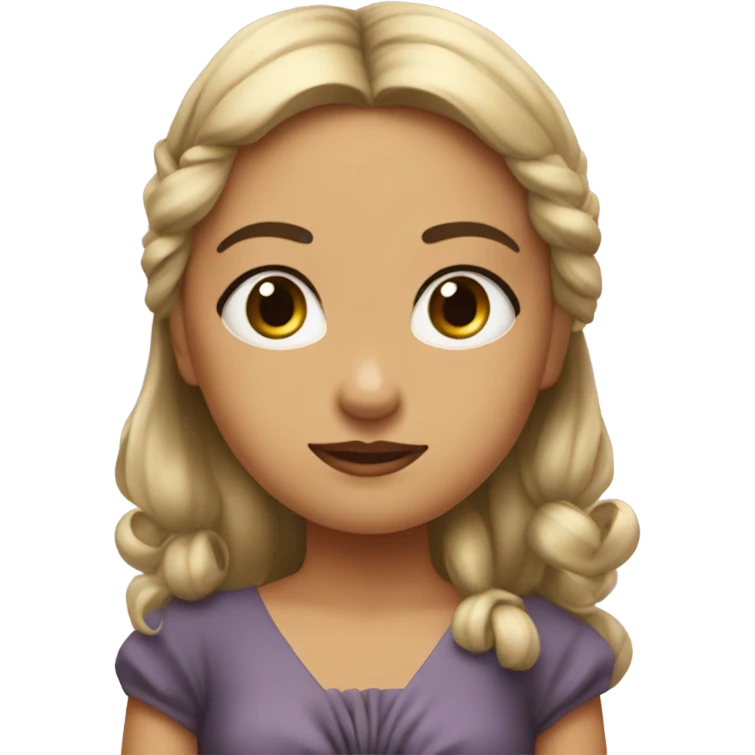 Bow down Girl with a dress￼ emoji