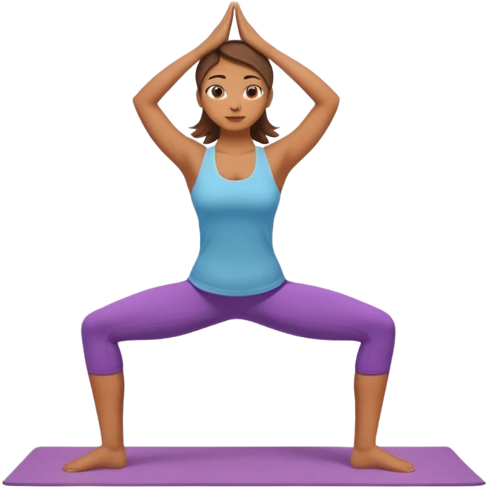 girl doing yoga full body emoji