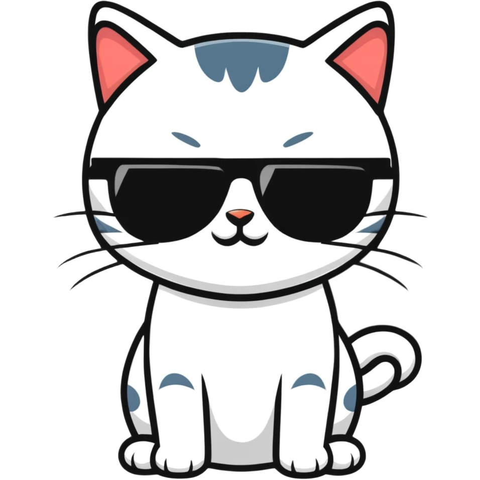 Cat with sunglasses emoji