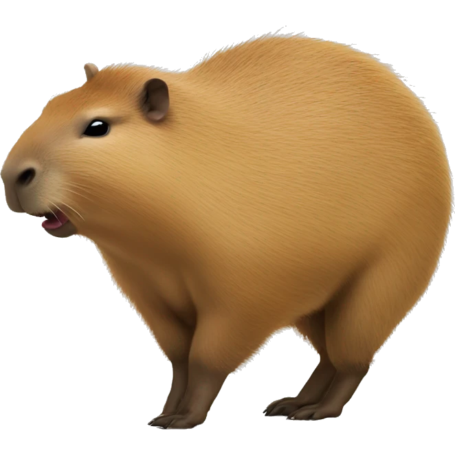 Realistic capybara twerking it’s butt emoji