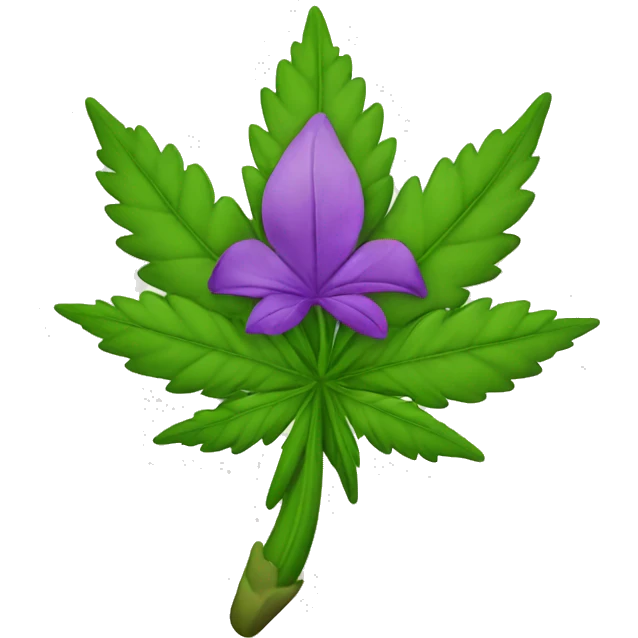 Flor de marihuana emoji