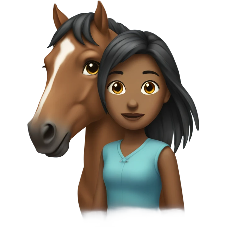girl with a horse emoji