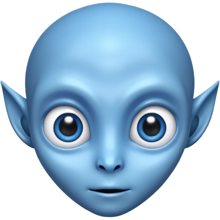 blue alien emoji