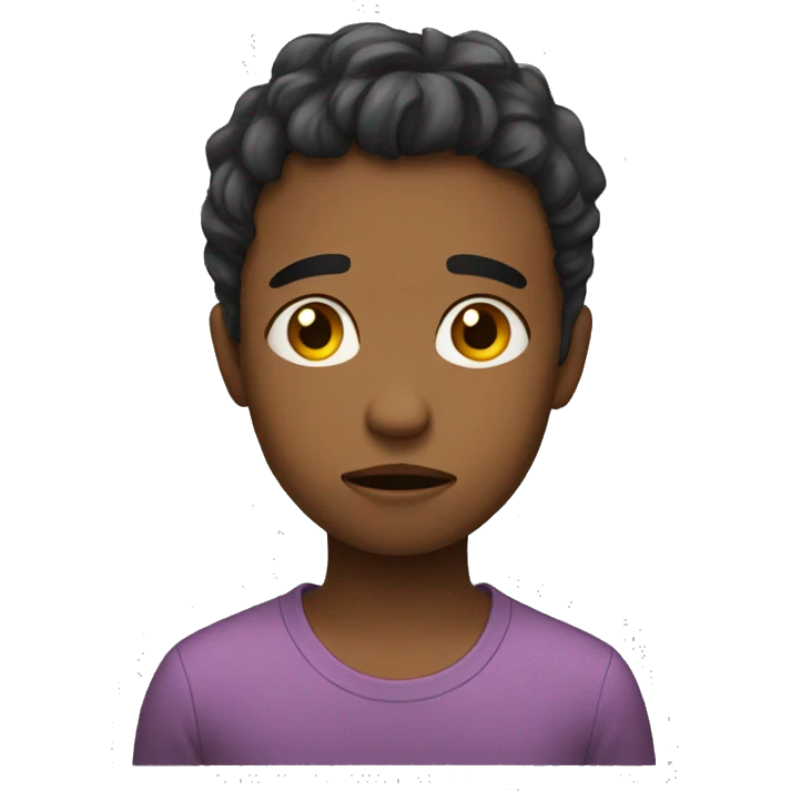 cute teenager sad emoji