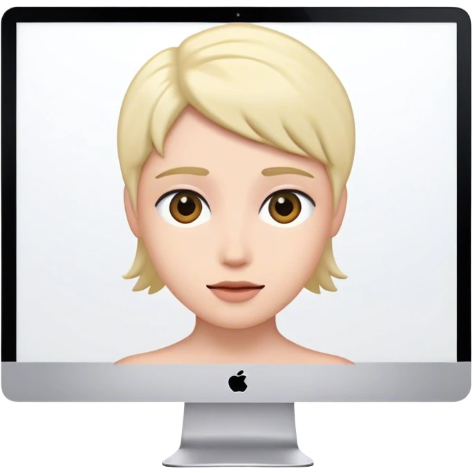 computer watching video of someone emoji
