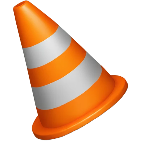 Single orange safety cone emoji