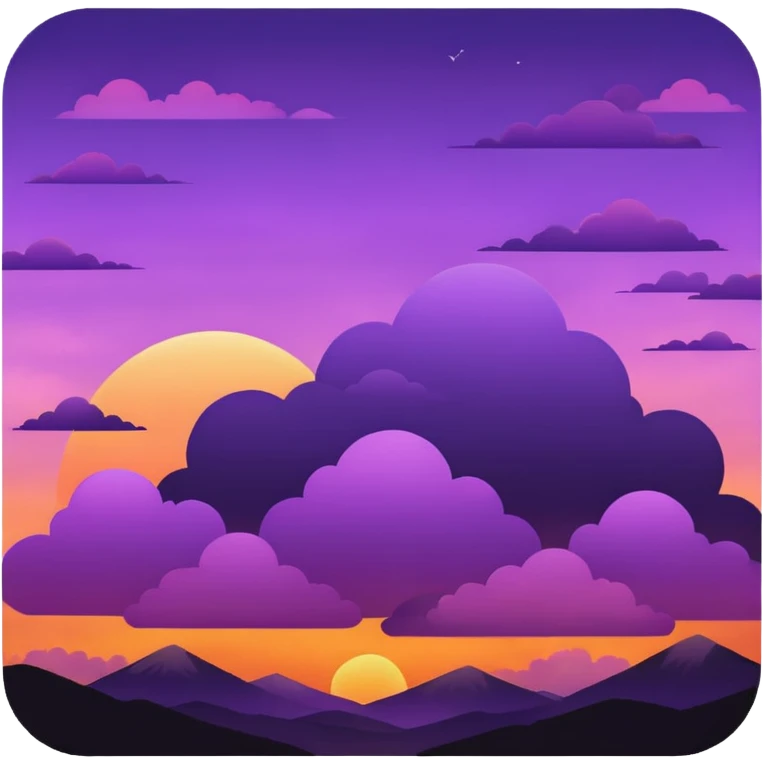 Sunset but dark emoji