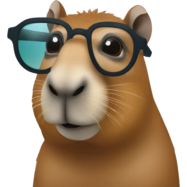 capibara con lentes emoji