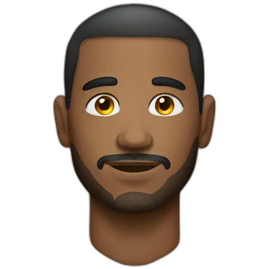 A man with a tattoo on his face emoji