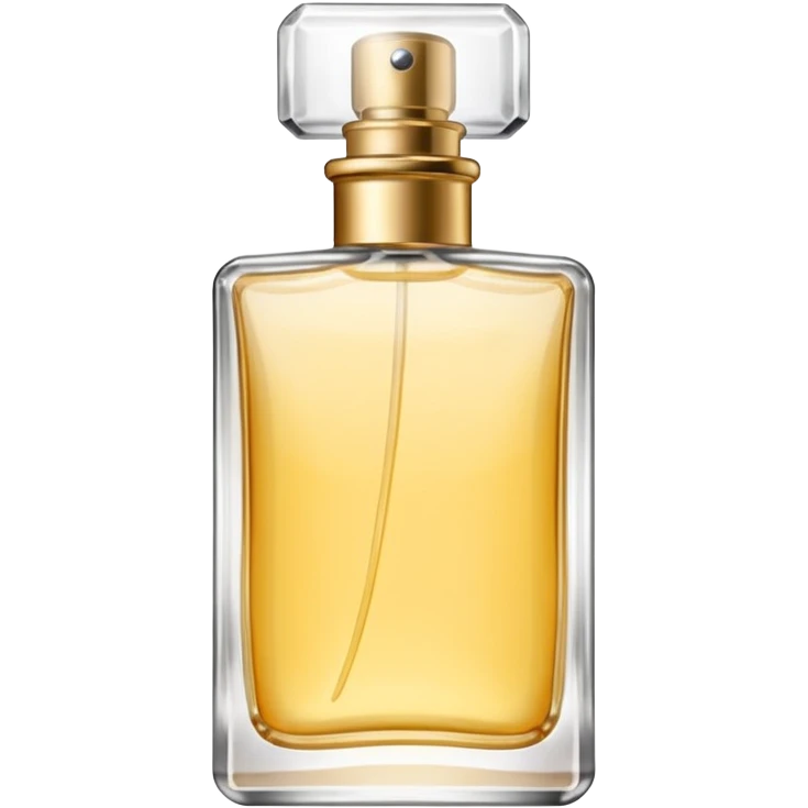 a rectangular glass bottle of perfume from which perfume is sprayed, without other additional objects emoji