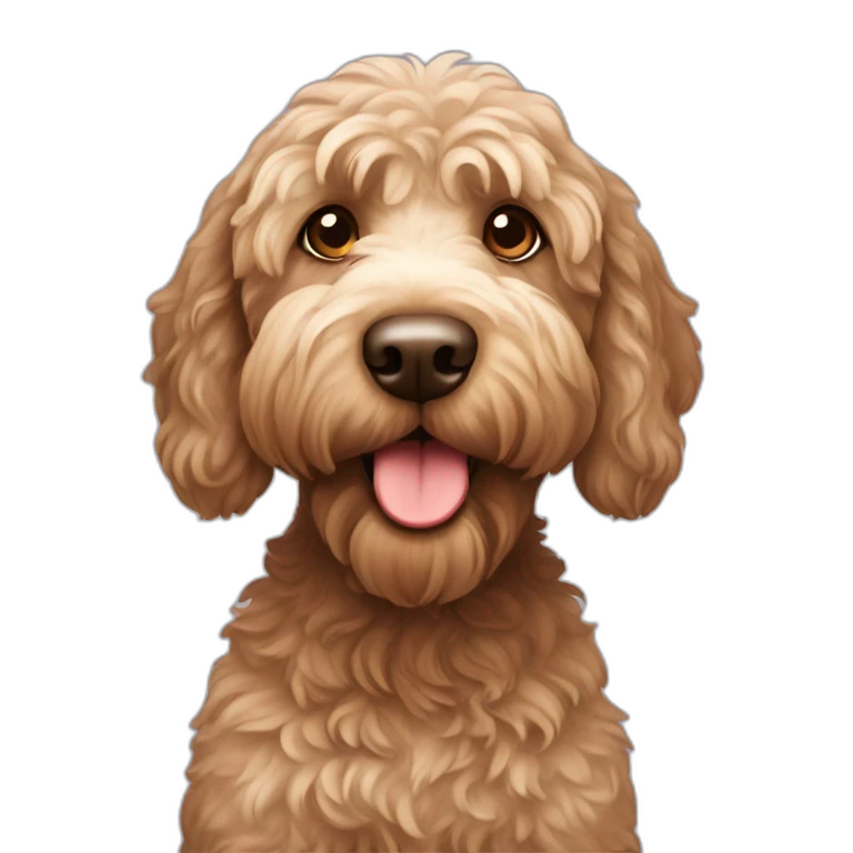 Labradoodle assis emoji