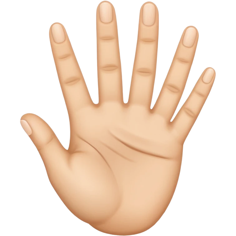 Mano con 3 dedos levantados y 2 dedos abajo emoji