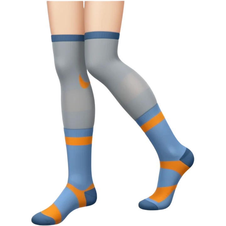 legs with long grey socks emoji
